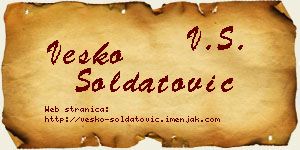 Vesko Soldatović vizit kartica